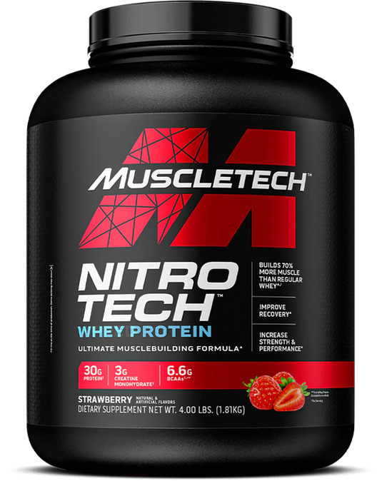 MuscleTech Nitro Tech Whey Protein - 1810 g Strawberry