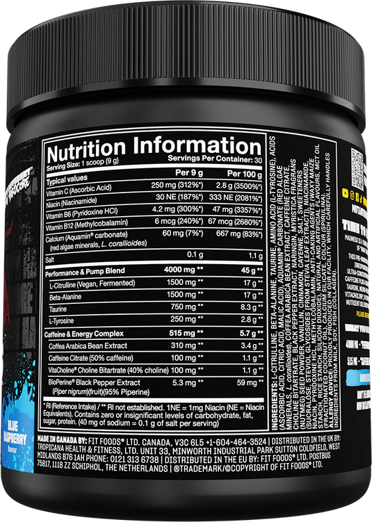 Mutant Madness - 30 servings Blue Raspberry