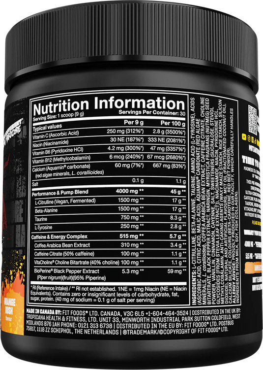 Mutant Madness - 30 servings Orange Rush
