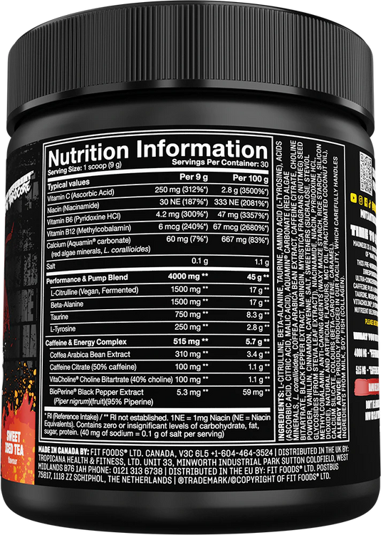 Mutant Madness - 30 servings Sweet Iced Tea