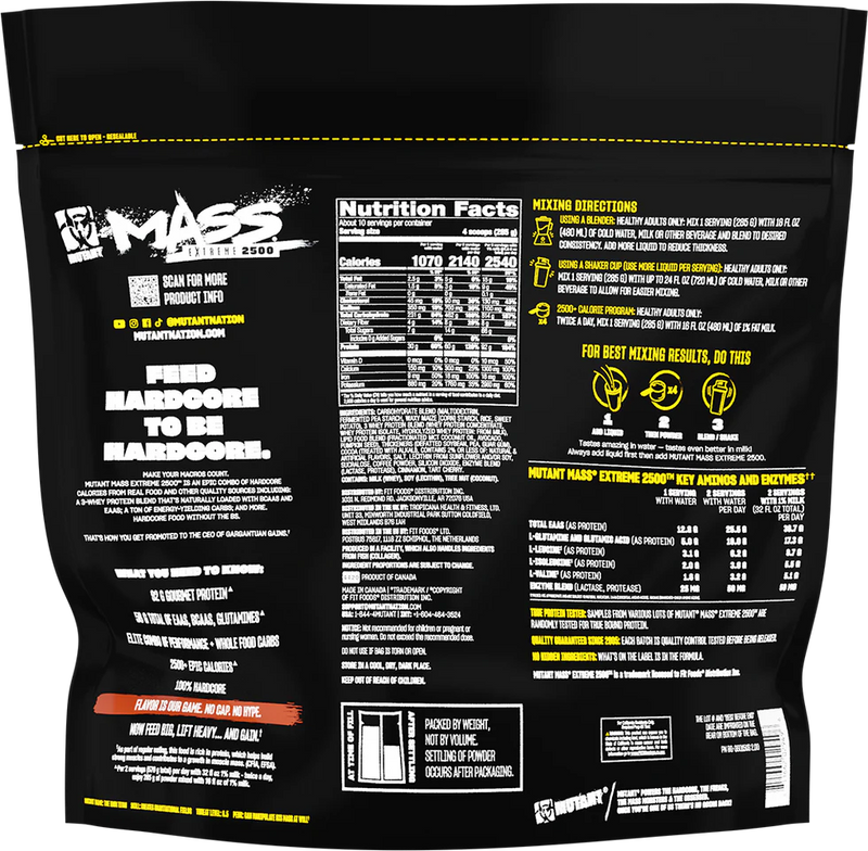  Ladda bild till gallerivisaren, Mutant Mass Extreme 2500 - 2720 g Triple Chocolate
