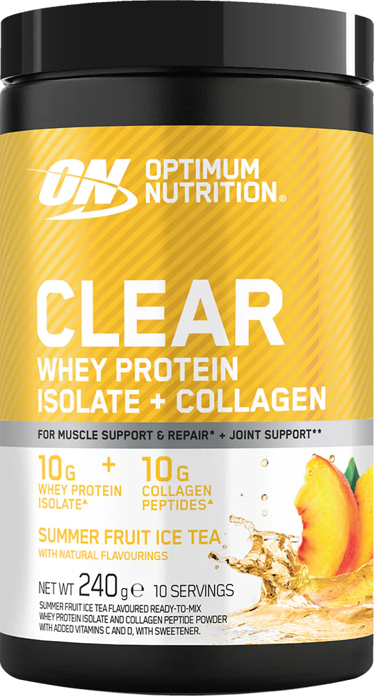  Ladda bild till gallerivisaren, Optimum Nutrition Gold Standard Clear Whey + Collagen - 240 g Summer Fruit Ice Tea
