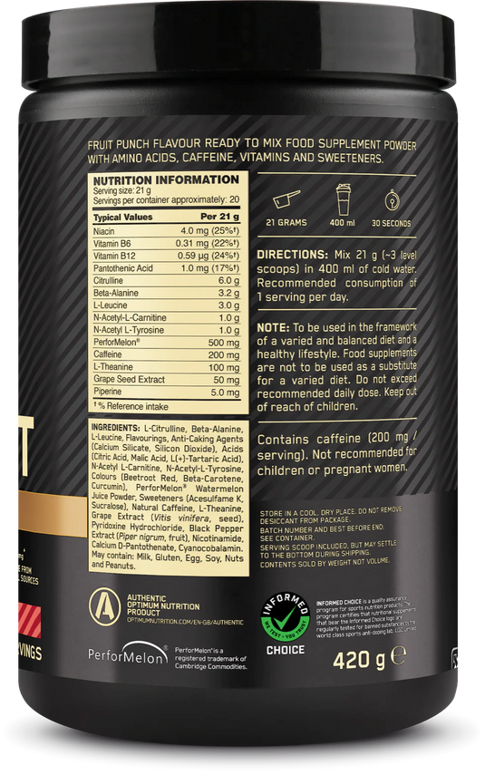 Optimum Nutrition Gold Standard Pre-Workout Advanced - 420 g - Fruit Punch