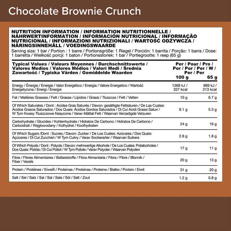  Ladda bild till gallerivisaren, Optimum Nutrition Protein Bar - 10 x 65 g Chocolate Brownie Crunch
