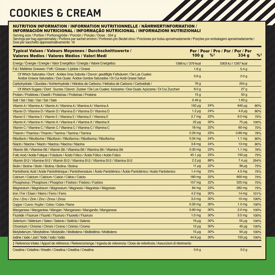 Optimum Nutrition Serious Mass - 5450 g Cookies and Cream