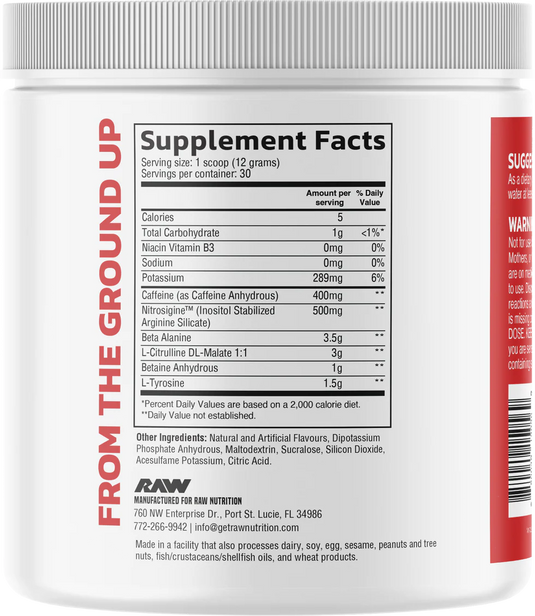 RAW Pre Extreme - 30 servings - Fruit Fight