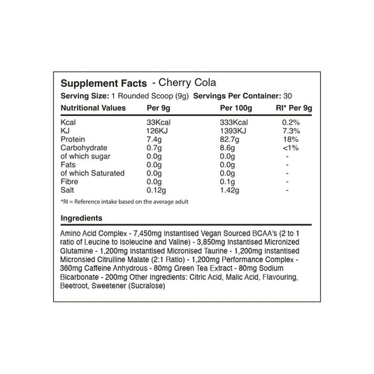 Warrior Amino Blast BCAA - 270 g - Cherry Cola