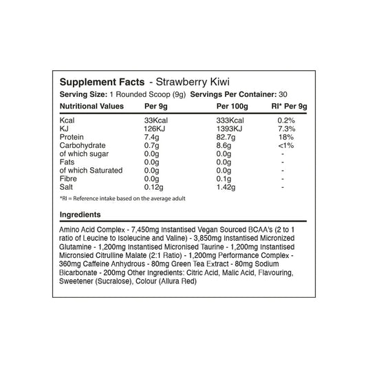 Warrior Amino Blast BCAA - 270 g - Strawberry Kiwi