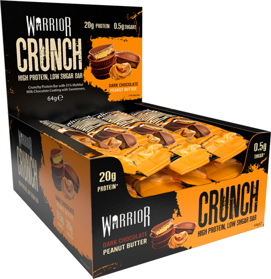 Warrior Crunch Bar - 12 x 64 g Dark Chocolate Peanut Butter