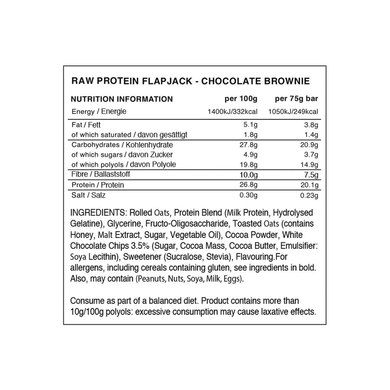  Ladda bild till gallerivisaren, Warrior Raw Protein Flapjack - 12 x 75 g - Choco Brownie
