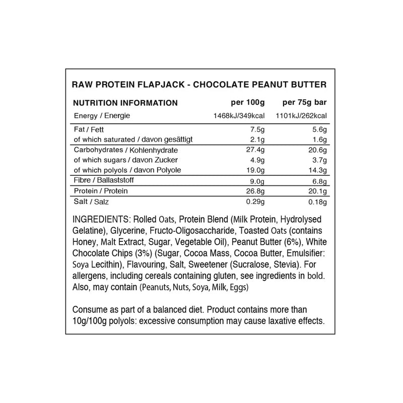 Ladda bild till gallerivisaren, Warrior Raw Protein Flapjack - 12 x 75 g - Choco Peanut Butter
