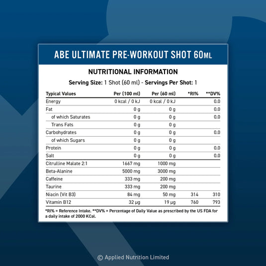 Applied Nutrition ABE Ultimate Pre-Workout Shot - 12 x 60 ml Cherry Cola