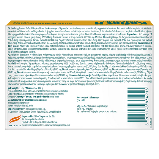 Himalaya Koflet H - 2x6' Lozenges Orange