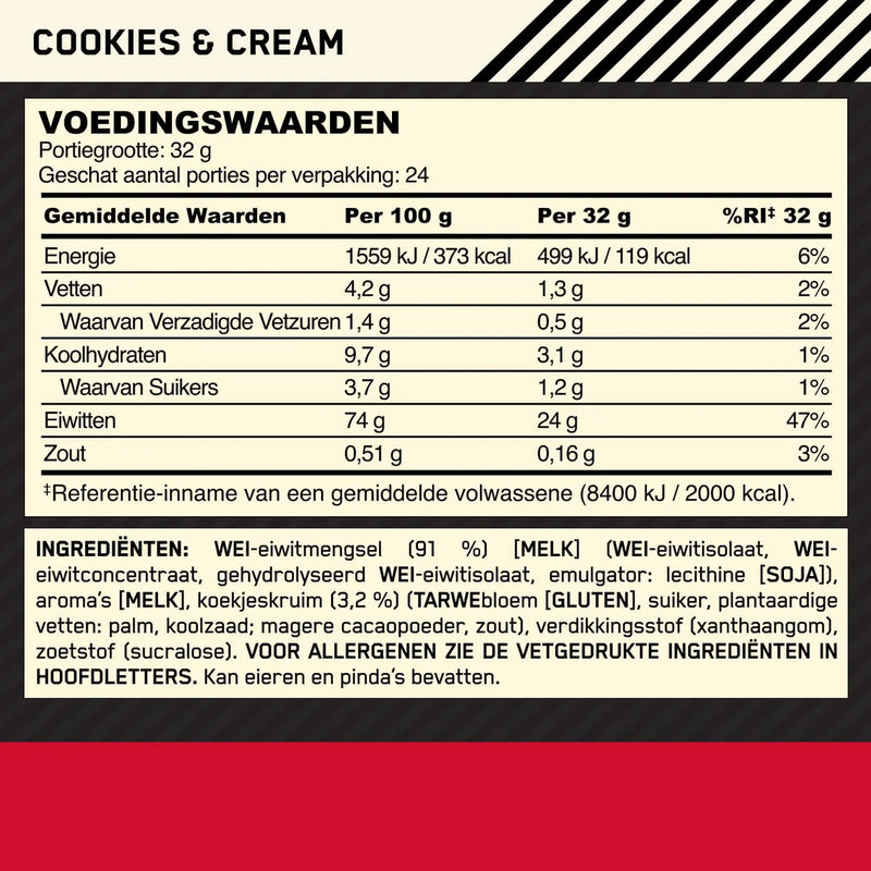  Ladda bild till gallerivisaren, Optimum Nutrition Gold Standard 100% Whey - 780 g Cookies and Cream
