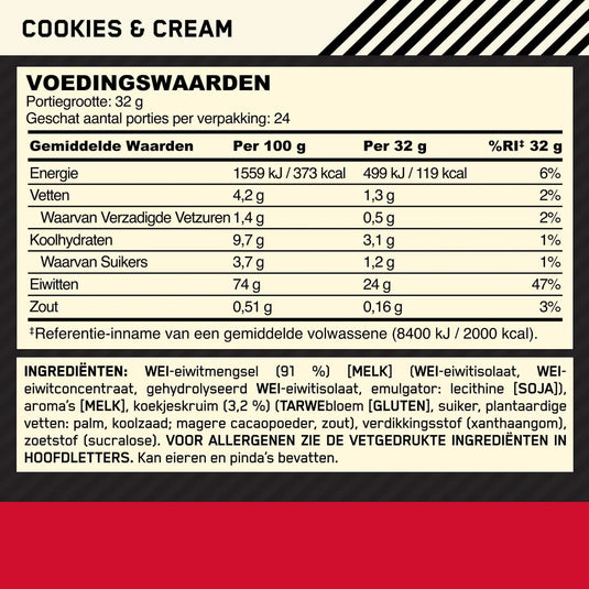 Optimum Nutrition Gold Standard 100% Whey - 780 g Cookies and Cream