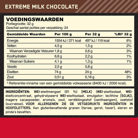 Optimum Nutrition Gold Standard 100% Whey - 780 g Extreme Milk Chocolate