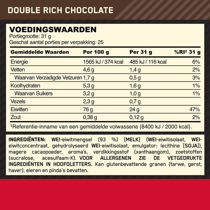  Ladda bild till gallerivisaren, Optimum Nutrition Gold Standard 100% Whey - 780 g Double Rich Chocolate
