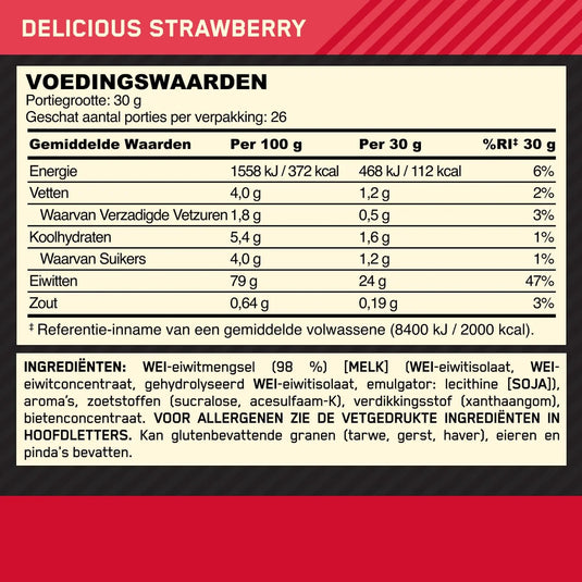 Optimum Nutrition Gold Standard 100% Whey - 780 g Delicious Strawberry