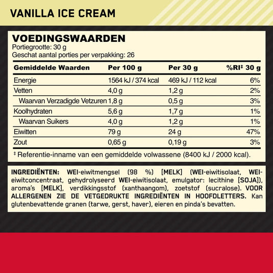 Optimum Nutrition Gold Standard 100% Whey - 780 g Vanilla Ice Cream