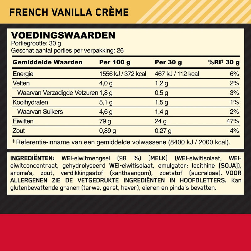  Ladda bild till gallerivisaren, Optimum Nutrition Gold Standard 100% Whey - 780 g French Vanilla Creme
