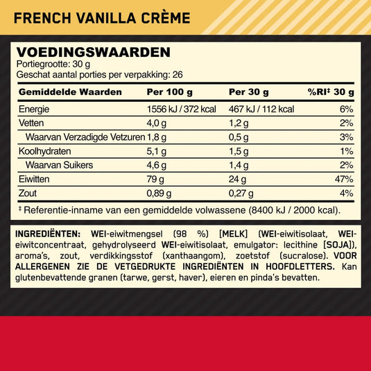 Optimum Nutrition Gold Standard 100% Whey - 780 g French Vanilla Creme