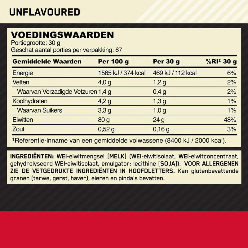  Ladda bild till gallerivisaren, Optimum Nutrition Gold Standard 100% Whey - 2000 g Unflavoured
