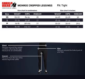 Gorilla Wear Monroe Cropped Leggings, black