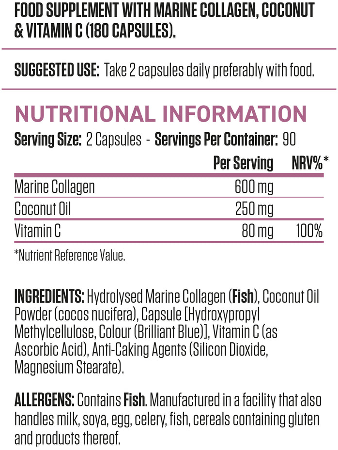 Ladda bild till gallerivisaren, Applied Nutrition Collagen + Coconut - 180 caps
