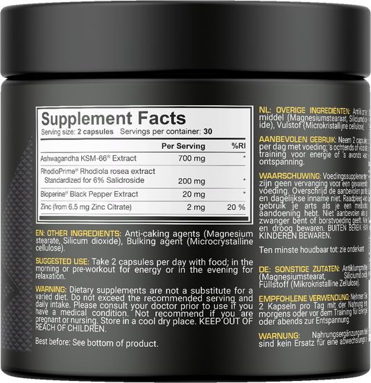 Dedicated Nutrition Ashwa-Bol - 60 caps