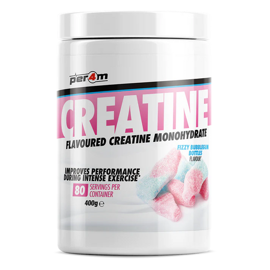 PER4M Flavoured Micronised Creatine - 400 g Fizzy Bubblegum Bottles