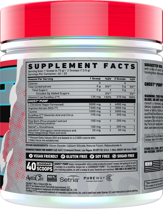 Ghost Pump - 40 servings Natty