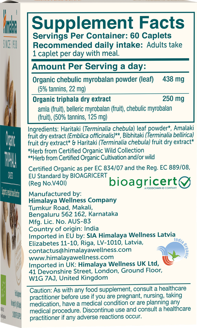  Ladda bild till gallerivisaren, Himalaya Organic Triphala - 60 caps
