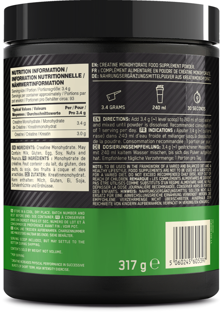  Ladda bild till gallerivisaren, Optimum Nutrition Micronised Creatine Powder - 317 g

