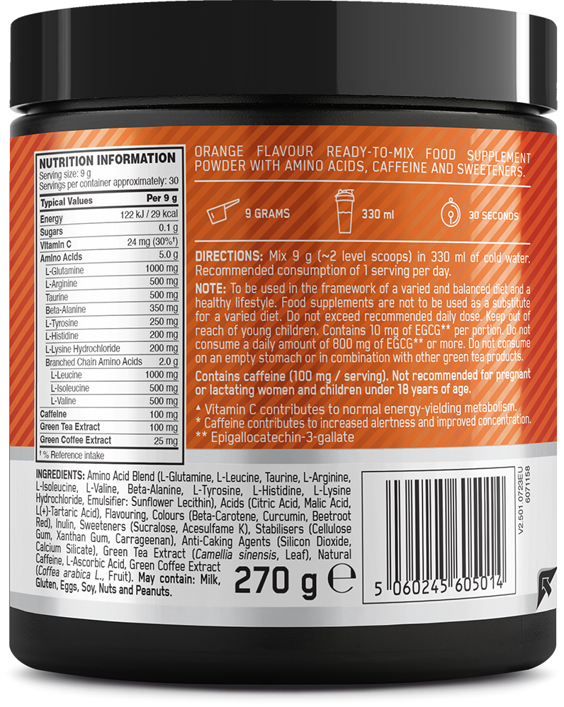  Ladda bild till gallerivisaren, Optimum Nutrition Essential Amino Energy - 270 g Orange Cooler
