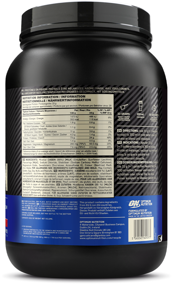  Ladda bild till gallerivisaren, Optimum Nutrition Gold Standard 100% Casein - 924 g Cookies and Cream
