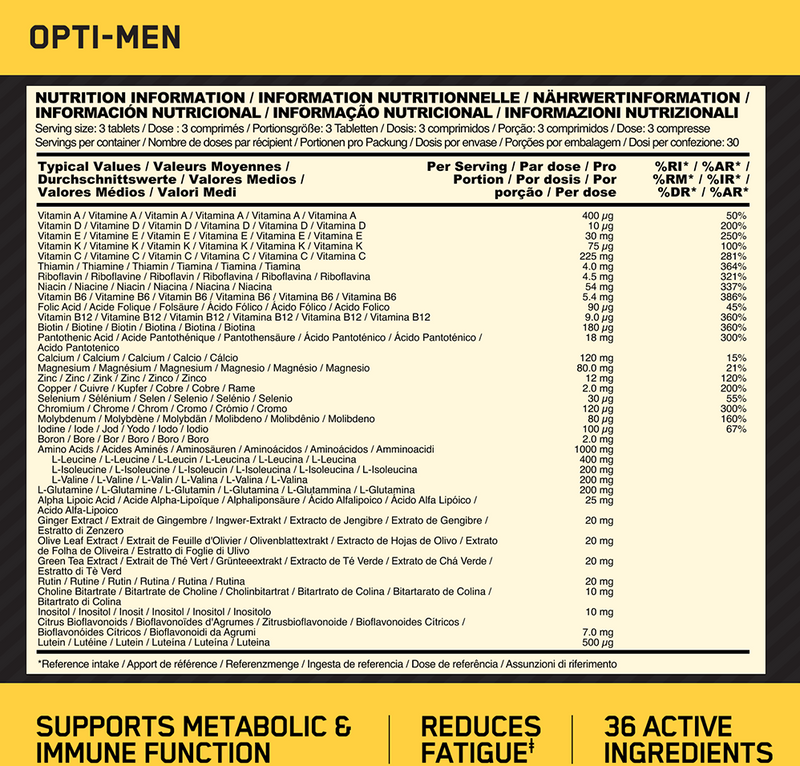  Ladda bild till gallerivisaren, Optimum Nutrition Opti-Men 90 tabs
