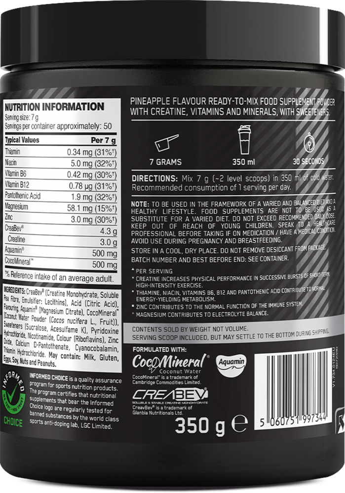  Ladda bild till gallerivisaren, Optimum Nutrition Platinum Creatine Plus - 350 g Pineapple
