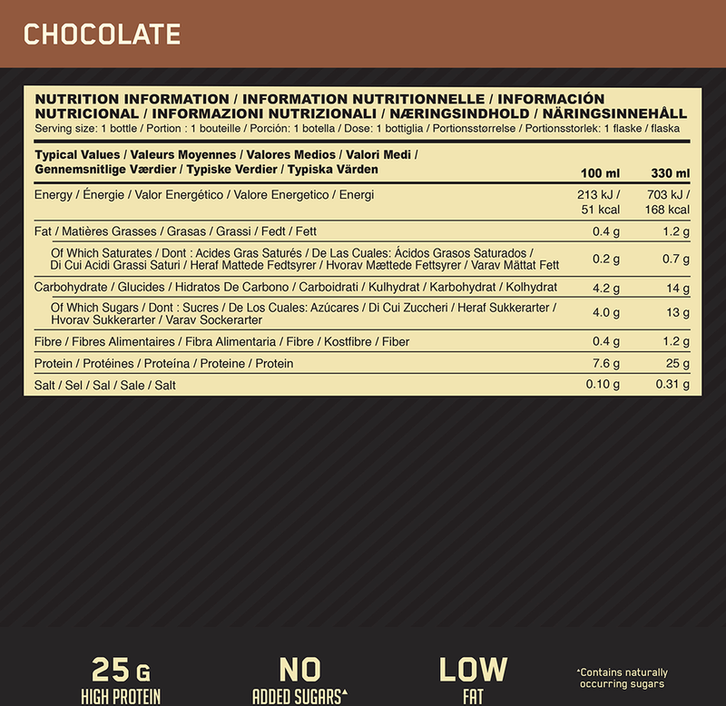  Ladda bild till gallerivisaren, Optimum Nutrition High Protein Shake - 12 x 330 ml Chocolate
