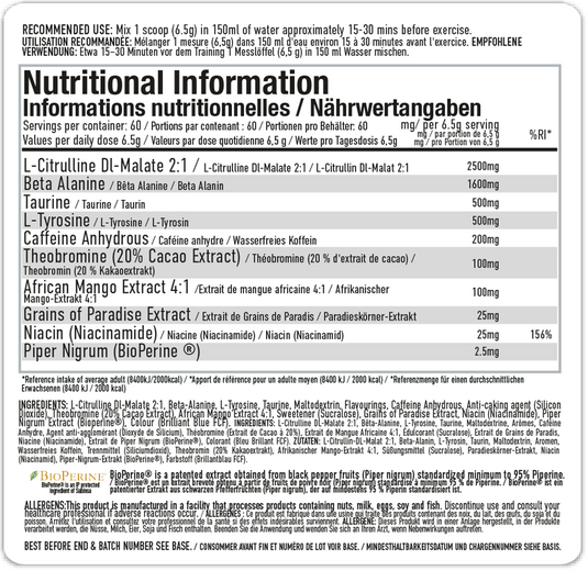 PER4M Energy Pre-workout - 390 g Raspberry Cherry