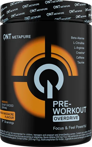  Ladda bild till gallerivisaren, QNT Pre-Workout Overdrive - 390 g - Mango Massacre
