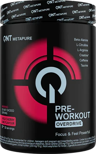 QNT Pre-Workout Overdrive - 390 g - Wild Cherry Lime