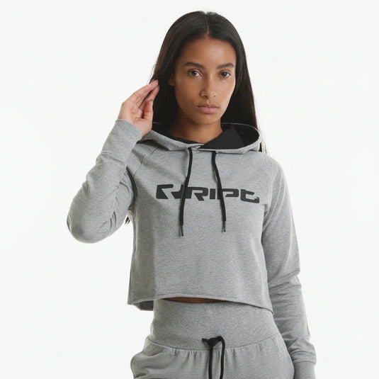 RIPT Dam Cropped Hoodie - Grey