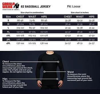 Gorilla Wear 82 Baseball Jersey, grey