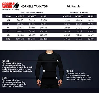 Gorilla Wear Hornell Tank Top, black/red