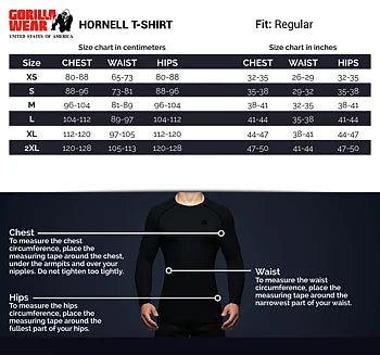 Gorilla Wear Hornell T-Shirt, black/red