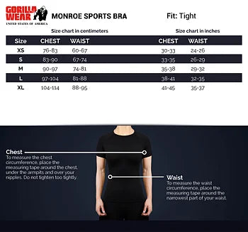 Gorilla Wear Monroe Sports Bra, black