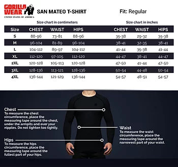 Gorilla Wear San Mateo T-Shirt, black/red