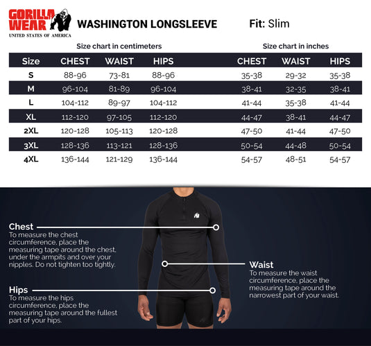 Gorilla Wear Washington Long Sleeve, black