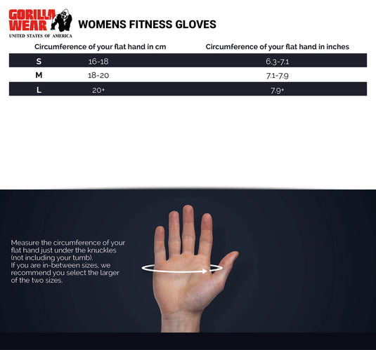 Gorilla Wear Women's Fitness Gloves, black/red