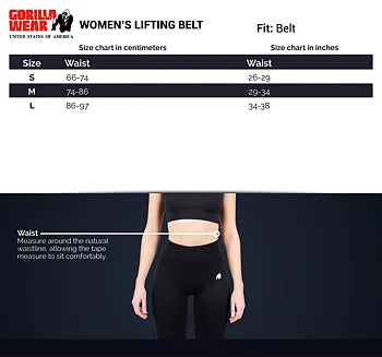 Gorilla Wear 4 Inch Women's Lifting Belt, black/purple